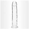 QiCheng&LYS Dildo realistico da, giocattoli erotici in materiale sicuro per il corpo, pene finto e con forte ventosa per giochi a mani libere cazzoduro per donna o uomini dildo anale (Trasparente, 19CM)