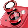 GGOOIG Pellicola Protettiva per iPhone 14/14 Plus, Anello Alluminio Vetro Temperato Protezione per Obiettivo Della Fotocamera HD Senza Bolle Pellicola Protettiva per iPhone 14/14 Plus-Rosso