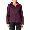 CMP - Giacca melange in softshell da donna con cappuccio removibile, Nero Mel.-Desert Rose, 50