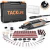 Tacklife - Utensili Rotante, Strumento Multifunzione135W Kit con 150 Pz Accessori/Mandrino Autoserrante Universale/Albero Flessibile, 10,000-35,000