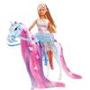 STEFFI LOVE Simba 105733519 - Bambola Principessa con cavallo, completamente mobile, con spazzola, fermaglio per capelli e due fili, 29 cm, per bambini dai 3 anni in su