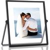Lawrence Frames - Cornice portafoto con cavalletto in metallo, 10 x 10 cm, colore: nero