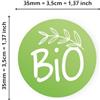 Avery - 140 Etichette Biologiche rotonde autoadesive - 35 mm - Carta riciclata - Bio - 4 fogli A4 di adesivi bio per imprenditori, Smallbusiness, prodotti biologici