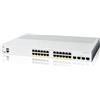 Cisco Catalyst 1200-24P-4G Smart Switch, 24 porte GE, PoE, 4 porte SFP 1GE, protezione limitata a vita (C1200-24P-4G)