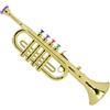 Demeras Tromba rivestita d'oro Tromba ABS Strumento musicale a fiato per bambini Regalo giocattolo di musica prescolare