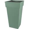 EDA - Vaso da fiori quadrato alto XXL Toscana - Volume 98 L - 43,3 x 43,3 x 80 cm, rosso bordeaux