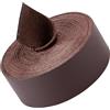 Gorgecraft 2.5m*25mm*1.6mm Strisce di Cinturino In Pelle Corde di Cuoio Piatto Larghe Similpelle Grana Litchi Fili per Artigianato Fai Da Te Cintura per Chitarra Officina, Marrone Noce di Cocco