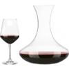 KASANOVA Set di calici vino con decanter Aria da 480 ml, 2 bicchieri da vino, 1 decanter in vetro cristallo LUXION
