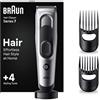 Braun Series 7 TAGLIACAPELLI UOMO, Con 17 Impostazioni Di Lunghezza, Sistema Di Memoria Safetylock, lame Ultra Affilate, 2 Pettini, Batteria Ni-Mh 50 Minuti Di Autonomia, Idea Regalo, HC7390