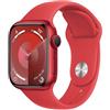 Apple Watch Serie 9 Gps 45mm (product)red - Cinturino Sport (product)red M/l - Apple - APP.MRXK3QL/A