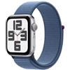 Apple Watch Se Gps 44mm Alluminio Argento - Cinturino Sport Loop Blu Inverno - Apple - APP.MREF3QL/A