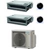 Daikin Climatizzatore GARANZIA ITALIA Daikin Canalizzabile Serie FDXM-F9 R32 Dual Split Inverter 12000 + 12000 BTU con U.E. 2MXM68A9 Classe A+++/A++