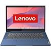 Lenovo Chromebook IdeaPad Slim 3 | Display Full HD da 14 | MediaTek Kompanio 520 | 4 GB RAM | SSD da 128 GB | Grafica ARM Mali-G52 | Chrome OS | QWERTZ | Blu | 3 mesi Premium Care