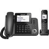 Panasonic Telefono fisso DECT GAP con Segreteria Telefonica Intercom Vivavoce + Telefono Cordless - KX-TGF320EXM