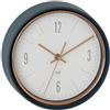TFA Dostmann Orologio da parete moderno radiocomandato Design, 60.3547.20, lancette color rame, struttura in metallo, analogico radiocomandato, ideale per soggiorno/cucina/idea regalo, verde petrolio