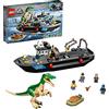 LEGO Jurassic World Fuga sulla Barca del Dinosauro Baryonyx, Regalo per Bambini e Bambine, Giochi con Minifigures, 76942