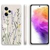 XINYEXIN Cover per Xiaomi Redmi Note 12 5G / Poco X5 5G, Custodia in Silicone Morbido Antiurto Ultrasottile con Motivo Carino, Design a Bordo Dritto - Lavender, White