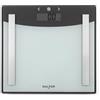 Salter 9137 SVWH3R - bilancia pesapersone compatta professionale in vetro premium, max 180 kg, rileva peso, grasso corporeo/acqua, BMI; modalità atleta, 8 utenti in memoria, batterie incluse, argento