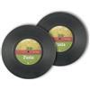 Munus International Foodesign Vinile, Set di due sottopentole, Nero opaco