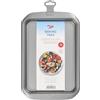 Tala Teglia rettangolare antiaderente, ideale per cuocere e cucinare, in acciaio al carbonio, manici piatti larghi, lavabile in lavastoviglie e utilizzabile in freezer, 18 x 25 cm