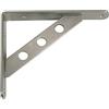 Amig - Staffe per Mensole in Lega di Acciaio | Staffe Angolari da Parete | Supporto Robusto Fino a 260 kg | Installazione Facile | Design Moderno, Nichel Spazzolato, 300 x 240 mm