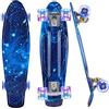 Caroma Skateboard Bambina, 22 Mini Cruiser Skateboard per Ragazzo, Ragazza, Principianti, Adulti con PU Ruote Illuminate a LED con durezza 82A e Cuscinetto ABEC-7 (blu scuro)