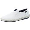 Rieker B4551, Mocassino Uomo, Bianco, 44 EU