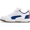 Puma Rebound Layup Lo SL Jr, Sneaker Unisex-Bambini, Bianco White-Galaxy Blue-High Risk Red 05, 38 EU