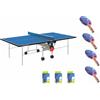 Garlando Tavolo Ping Pong Training Outdoor Blu COD.C-113E Garlando con 4 Racchette e 18 Palline In Omaggio