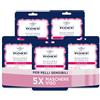 Acqua alle Rose, Maschera Viso in Tessuto Lenitiva Idratante Intensiva con Estratto di Rosa Chinensis, Ideale per le Pelli Sensibili o Secche, con Vitamina B5 Lenitiva, Nutre e Reidrata, Monouso, 5 pz