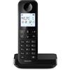 Philips DECT D2701B - Telefono Fisso Cordless, Display Retroilluminato da 4,6, Microfono verticale, Chiamate in Vivavoce, Fino a 14 ore, Antenna Ottimizzata, Impostazioni Sulla Privacy - Nero