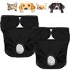 Vulevirtue 2 Pezzi Pannolini per Cani Lavabili, Riutilizzabili Mutandine Femmina Calore Assorbenti, Mutande per Animali Domestici (37-55cm)