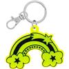 GRUSS & CO Riflettore neon con motivo arcobaleno | Riflettore al neon figurato, ciondolo con portachiavi e moschettone, ciondolo riflettente, regalo di compleanno per bambini, inizio della scuola |