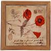 Pandecor Sottopentola legno/ceramica decorazione papaveri 18x18 cm