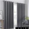 Fusion - Strata - Coppia di tende con occhiello oscurante - 117 cm larghezza x 229cm lunghezza, Antracite