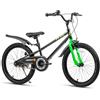 Glerc Bicicletta per bambini da 20 pollici con cavalletto e parafango sportivo per bambini e bambine di 7 8 9 10 11 12 anni, nero