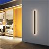K-Bright Lampada da Parete Esterno/Interno LED 30W 4000K Bianco Naturale IP65 Applique da Parete Esterno 100CM Moderno per Balcone Giardino Veranda Via Garage, Nero