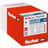 Fischer Viti per Legno e Costruzioni PowerFull II CHTF 6,0x100, Filetto Totale, Testa Cilindrica, Impronta Torx, Zincata Bianca, 100 Pz, 562954