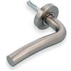 Amig - Maniglia con Rosetta 19EI con Interno in Ottone - Acciaio Inossidabile - Misura: 53mm - Quadrettino di 8 mm - Opaco