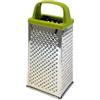 Fackelmann 687073 687073-Grattugia a 4 Lati biosorcata, grattugia per Formaggio e Verdure, 24 x 10,5 cm, Inossidabile Plastica Biologica Acciaio Inox, Verde/Grigio