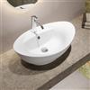 Parama Lavabo da appoggio ovale con troppopieno 59x40x22 cm Bianco