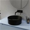 Parama Lavabo da appoggio tondo 41,5x41,5x15,5cm Nero opaco