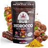 Poppamies Morocco BBQ Rub, marinata secca in stile Ras El Hanout e condimento per barbecue perfetto per pesce, verdure, pollo, maiale, manzo - Confezione grande (200 g)
