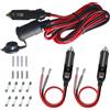 GTIWUNG 3.1M Prolunga per Accendisigari Auto, 12V/24V 16AWG Cavo Prolunga Accendisigari Auto con Spina e Presa, Universale Impermeabile+2pz Maschio Presa Accendisigari Adattatore con 15CM Cavo