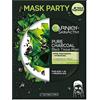 Garnier SkinActive, Maschera in tessuto idratante e purificante Pure Charcoal, Per pelli con pori dilatati, Carbone vegetale, Alghe nere e LHA, Confezione da 5