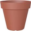 Artevasi Capri, Vaso rotondo in plastica, 60cm, Colore terracotta