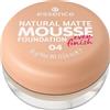 essence NATURAL MATTE MOUSSE FOUNDATION, N. 04 - Fondotinta effetto nude, opacizzante, coprente, risultato espresso, opaco, vegano, senza olio, senza profumo, senza alcool, confezione da 1 (15 g)