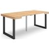 Skraut Home | Consolle allungabile | Tavolo consolle allungabile | 180 | Per 8 persone | Gambe in legno | Stile moderno | Rovere