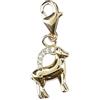 Depesche 11785-050 Charms Express Yourself - Ciondolo per collane e bracciali, Capricorno, Placcato Oro, Come Piccolo Regalo