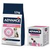Advance Veterinary Diets-Atopic Medium-Maxi-Cibo per Cani con Problemi di Dermatite Atopica con Coniglio, 12kg+affinity ADVANCE VETERINARY DIETS DermaForte Confezione 60 unità con 2 Particelle di 5g